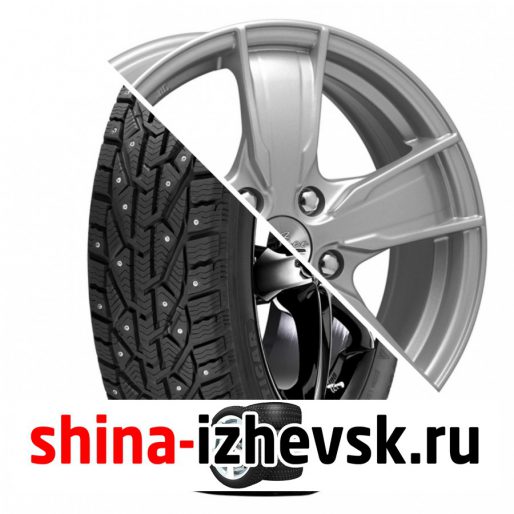 Колесо в сборе Tigar Ice 205/55 R16 T 94 + iFree Мохито 6.5xR16 5×100 ET45 DIA67.1 Серебристый в Ижевске